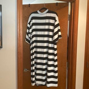 Black and White Striped Dress